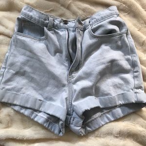 AA Super High Waisted Denim Shorts